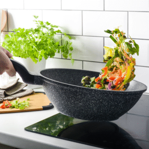 30 cm granite stone non-stick wok pan