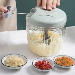 Manual hand pull garlic grinder and vegetable cutter