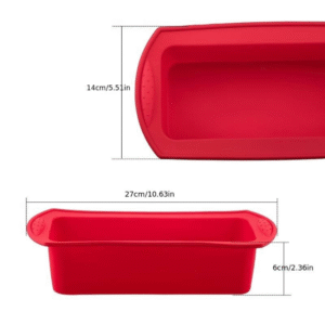 Set of 2 non-stick silicone loaf pans for bread baking