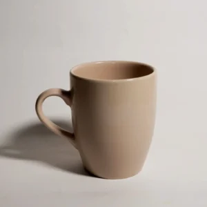 Set of 6 brown ceramic porcelain coffee mugs 310ml