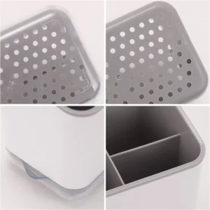 Divided countertop cutlery storage organizer and utensil holder
