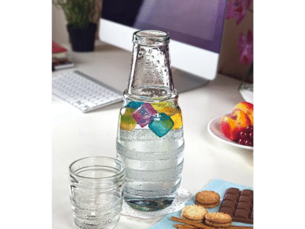 2 x Drink Set Clear Carafe Jug Pitcher Glass Tumbler 1L bottle JUG 300 mL TUMBL