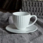 Coffee Plisse Cup and Saucer