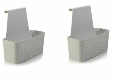 Over cabinet door shower caddy hanging basket organizer