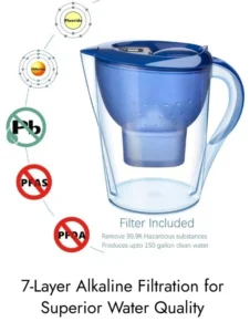 BILMA 3.8L BPA free alkaline water filter pitcher jug