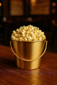 Set of 4 golden multi-purpose flower, ice and fries buckets