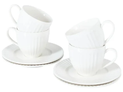 Coffee Plisse Cup and Saucer