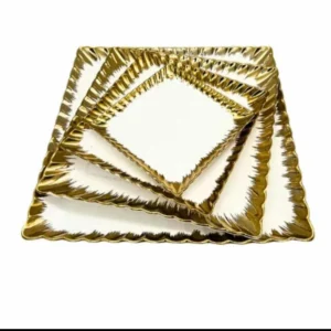 Luxury gold rim ceramic dining and tableware set