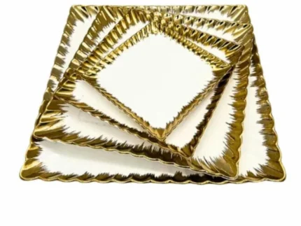 Gold Rim Ceramic Dining Set