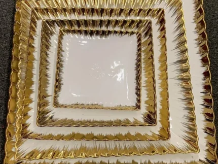 Gold Rim Ceramic Dining Set
