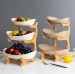 Luxury 3-Tier Plastic Fruit Bowl Stand