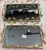 Gold Toned Mirrored Serving Tray