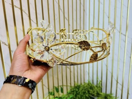 Round Gold Mirrored Tray