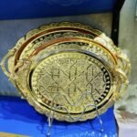 Golden Metal Serving Trays