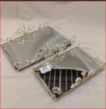 Gold Toned Mirrored Serving Tray