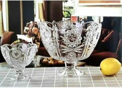 Luxury 7 piece glass bowls set with crystal finish