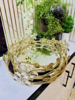 Round Gold Mirrored Tray