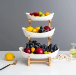Luxury 3-Tier Plastic Fruit Bowl Stand