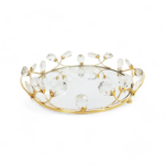 Round Gold Mirrored Tray