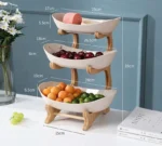 Luxury 3-Tier Plastic Fruit Bowl Stand