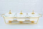3-section serving dish