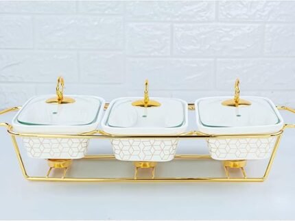 3-section serving dish