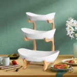 Luxury 3-Tier Plastic Fruit Bowl Stand
