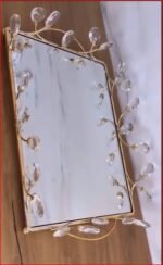 Gold Toned Mirrored Serving Tray