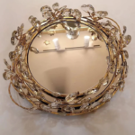 Round Gold Mirrored Tray