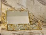 Gold Toned Mirrored Serving Tray