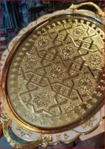 Golden Metal Serving Trays