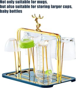 Luxury 6-glass holder metal stand in gold or black
