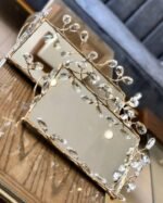 Gold Toned Mirrored Serving Tray