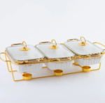 3-section serving dish