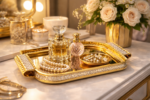 Royal Crystal Gold Serving Tray