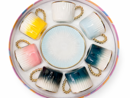 Luxury Gradient Ceramic Tea Cup Set