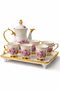 Luxury royal porcelain floral tea and coffee set