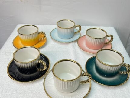 Luxury Gradient Ceramic Tea Cup Set