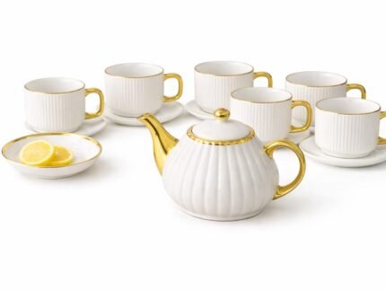 Luxury White Ceramic Tea Set