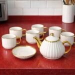 Luxury White Ceramic Tea Set