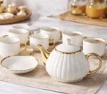 Luxury White Ceramic Tea Set