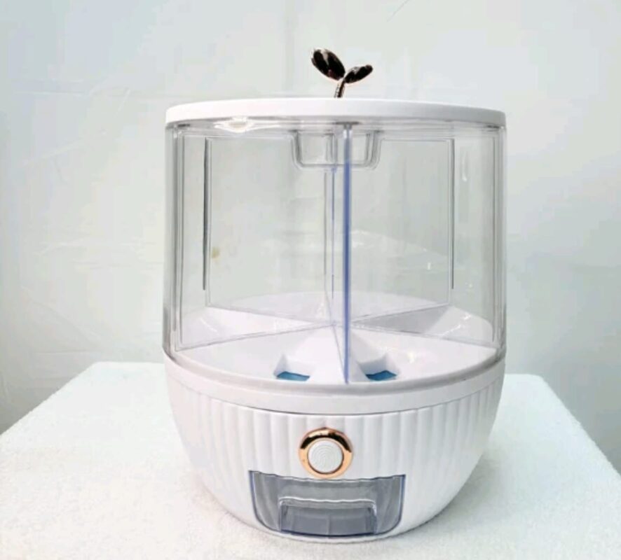 Luxury Rotating Food Storage Container - Luxury Rotating Food Storage Container – 9KG 6-Grid Airtight Grain Dispenser