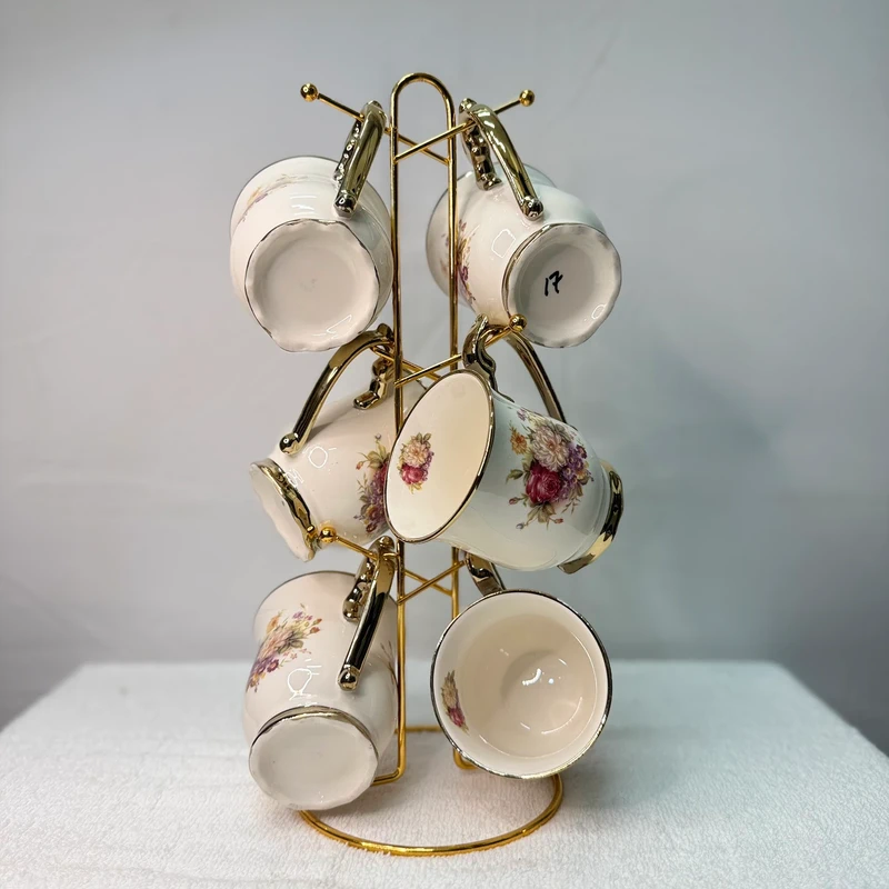 11 Luxury floral cup set
