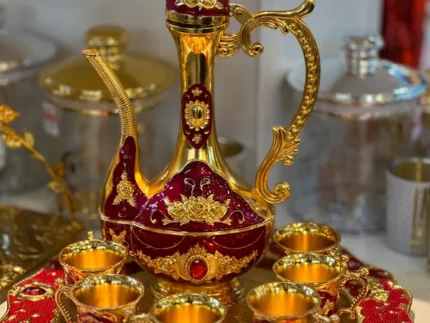 Luxury Metal Jug and Glass