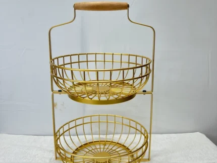 Luxury 2 Fruit Basket Metal