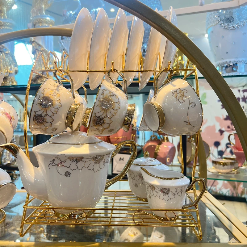 2 Luxury Floral Tea Cup Set
