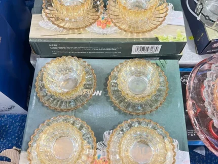 Luxury Small Glass Golden Dessert