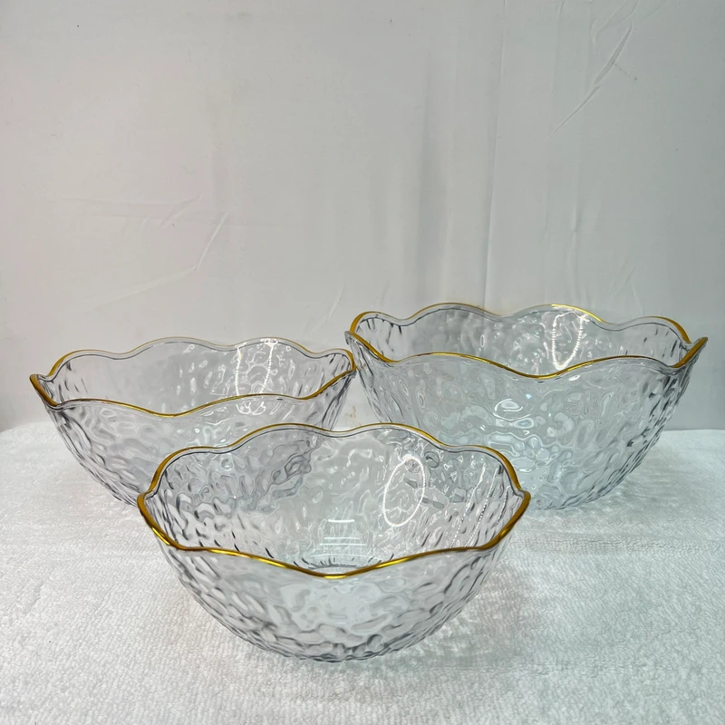 25 Luxury 3 Sizes Glass Plastic Bowls