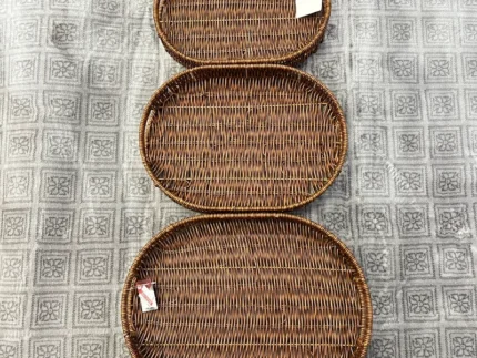 Luxury Set of 3 Oval Shape Tray