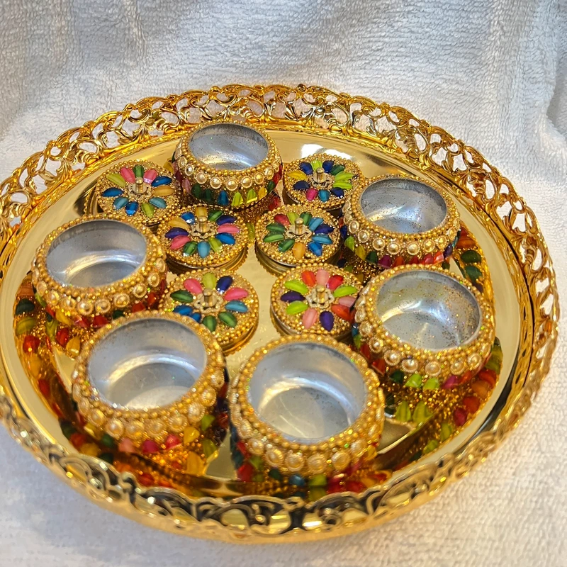 34 Luxury Gold Tray with Boxes